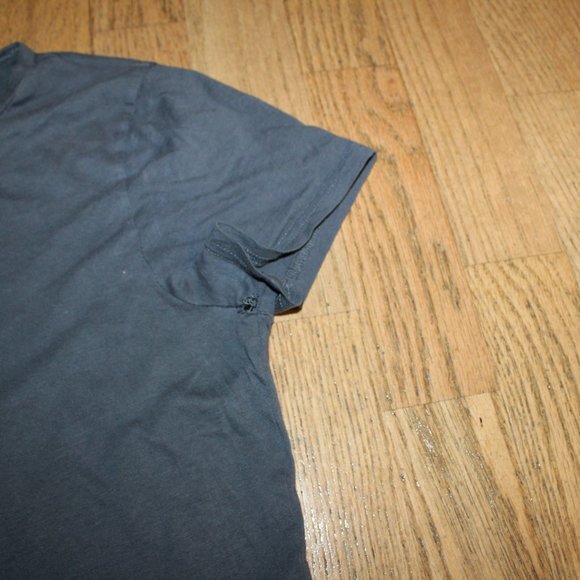 J CREW GREY TWEED PATCH SHORT SLEEVE SHIRT TOP L - Picture 5 of 6